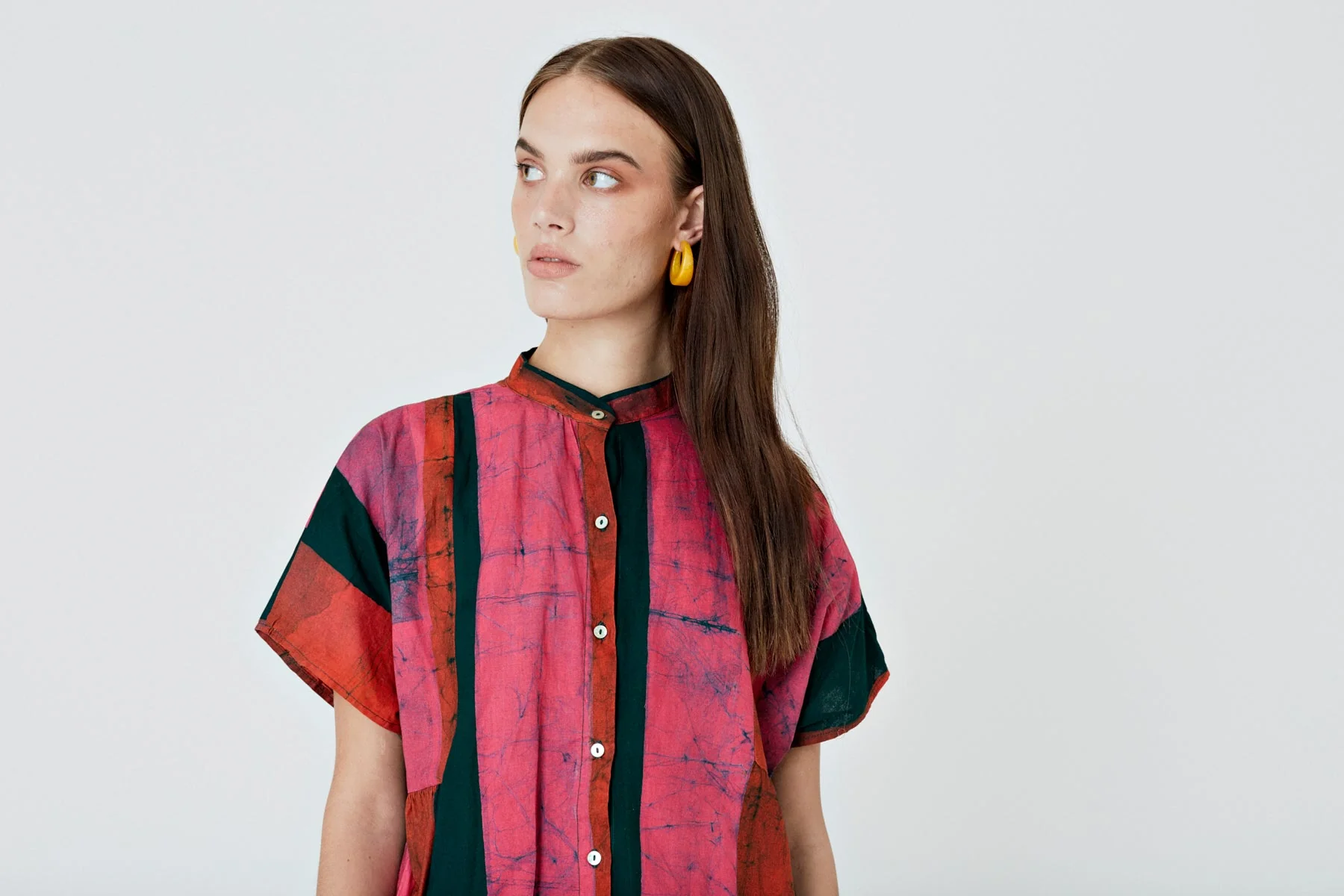 Bata Dress in Carmine - Image 10