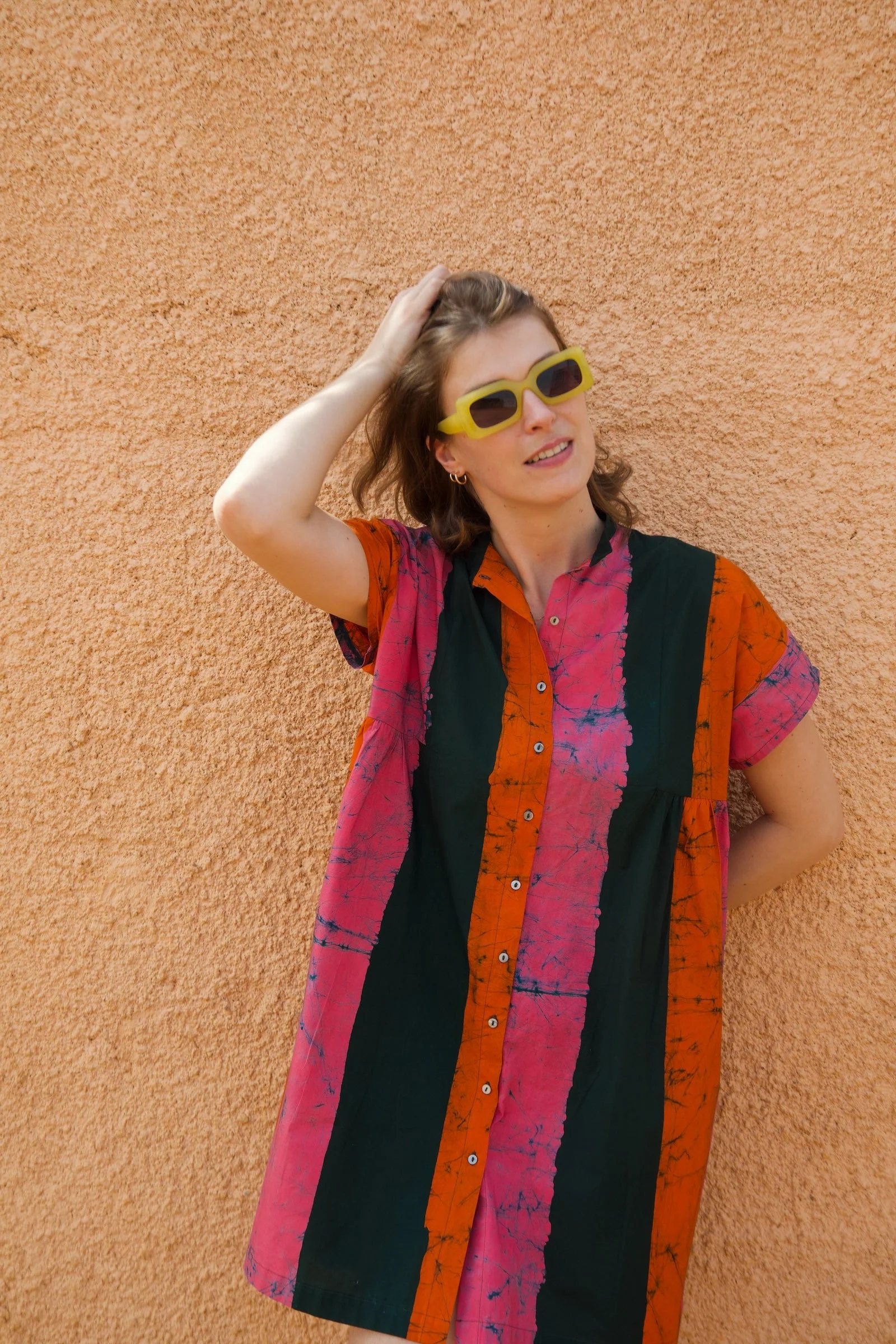 Bata Dress in Carmine - Image 11