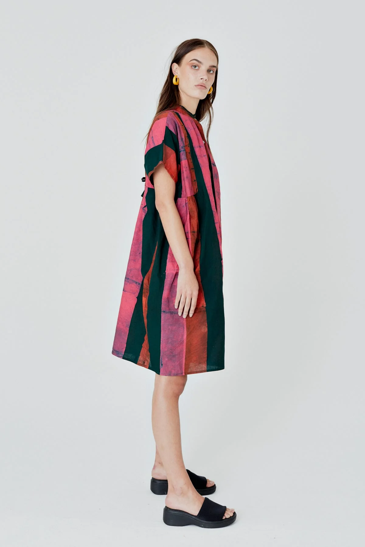 Bata Dress in Carmine - Image 4