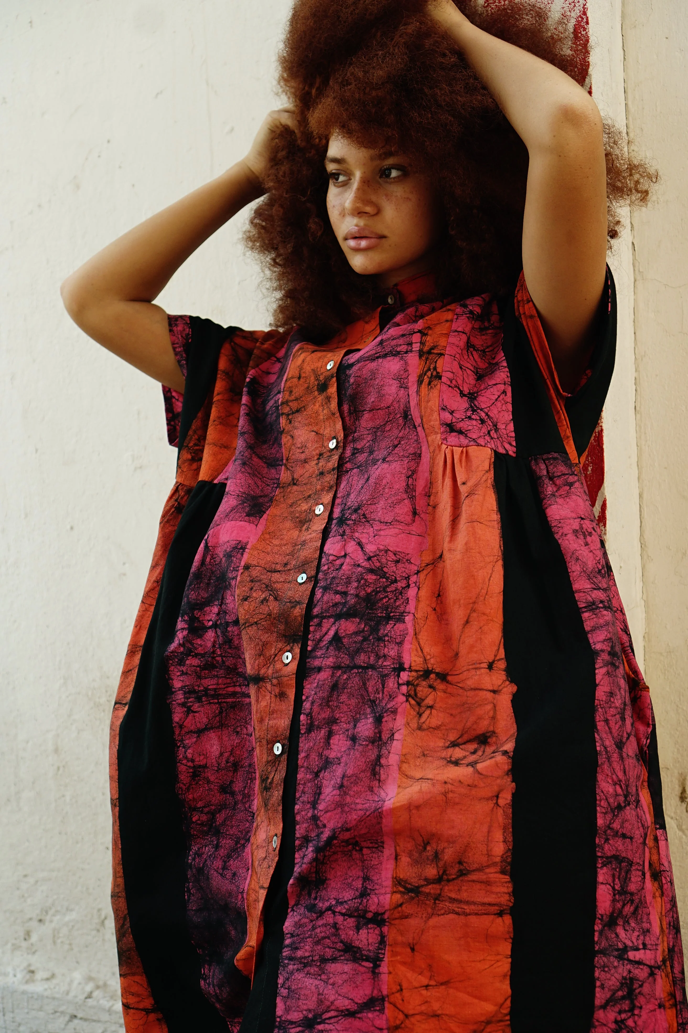 Bata Dress in Carmine - Image 6