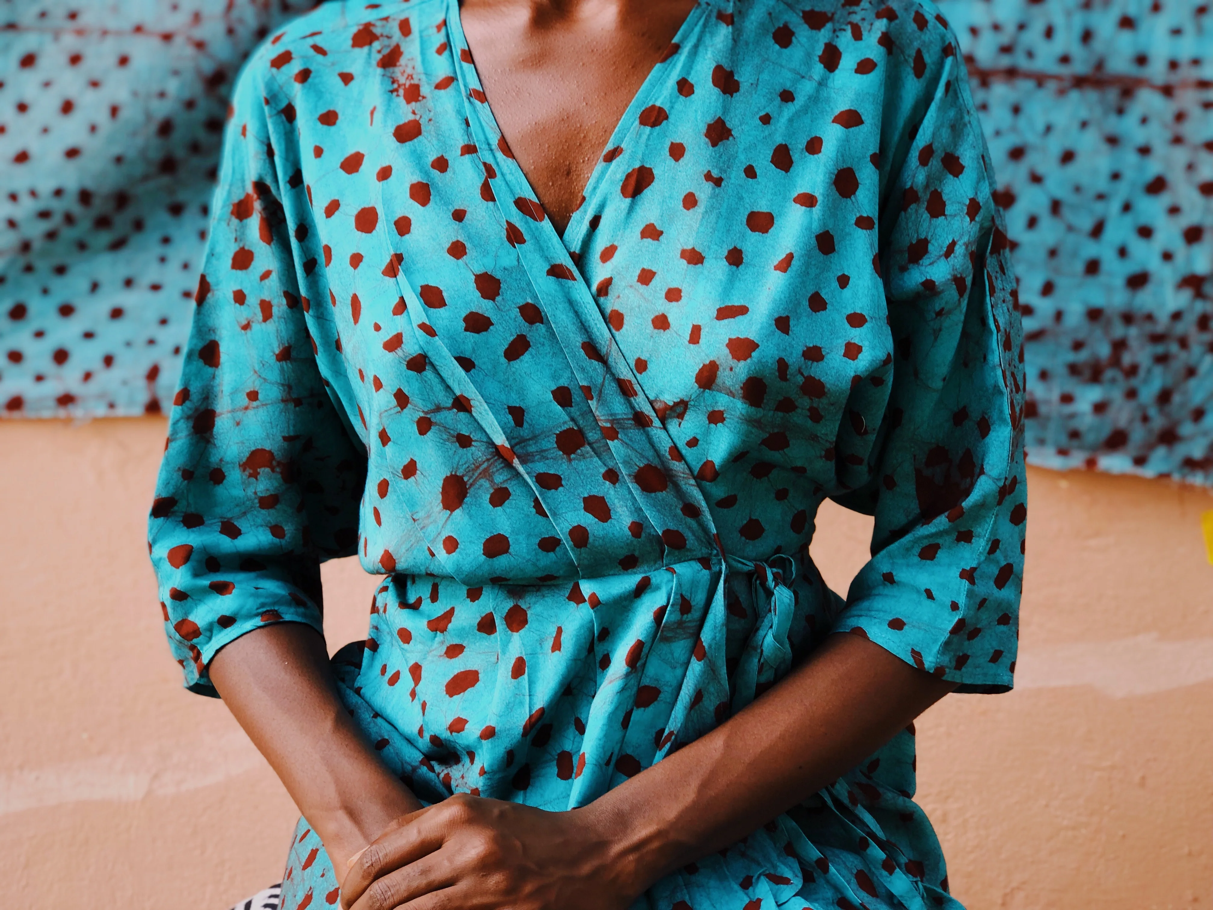 Letsa Wrap Dress in Baby Giraffe - Image 14