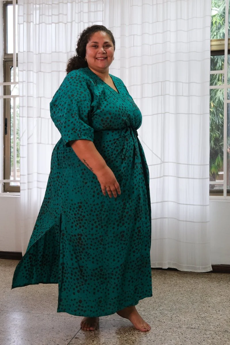 Letsa Wrap Dress in Baby Giraffe - Image 3