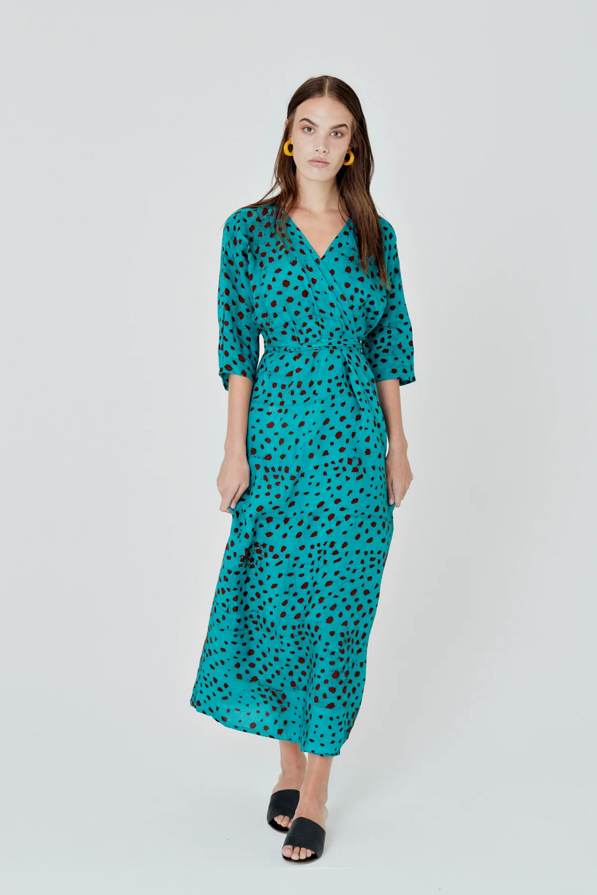 Letsa Wrap Dress in Baby Giraffe - Image 4