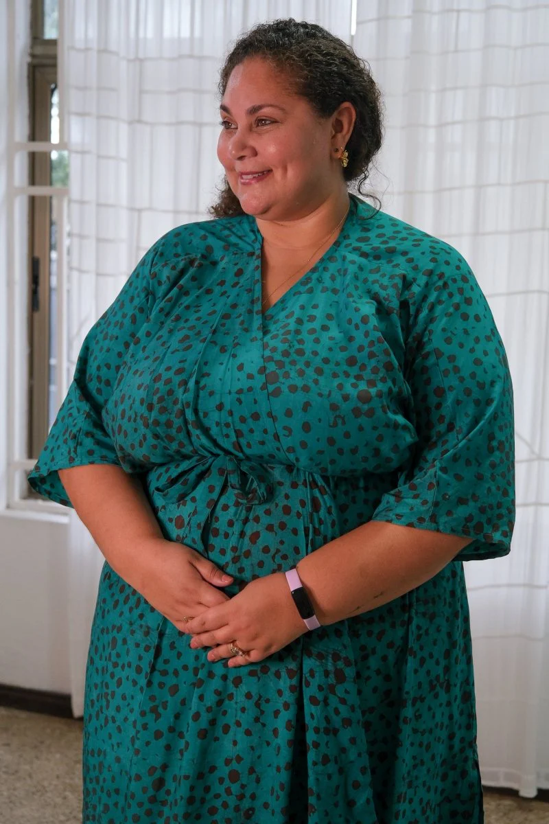 Letsa Wrap Dress in Baby Giraffe - Image 7