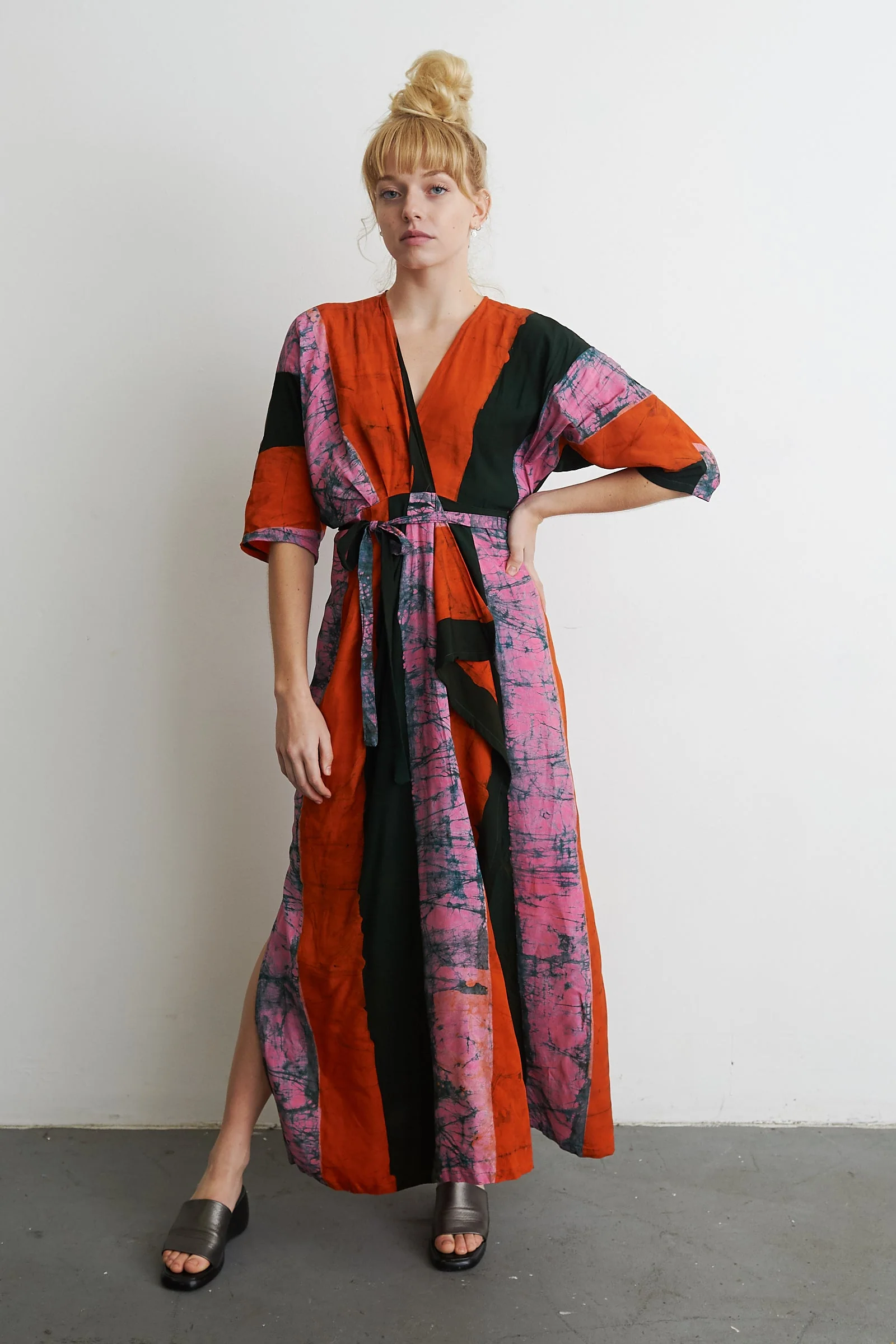 Letsa Wrap Dress in Carmine - Image 3
