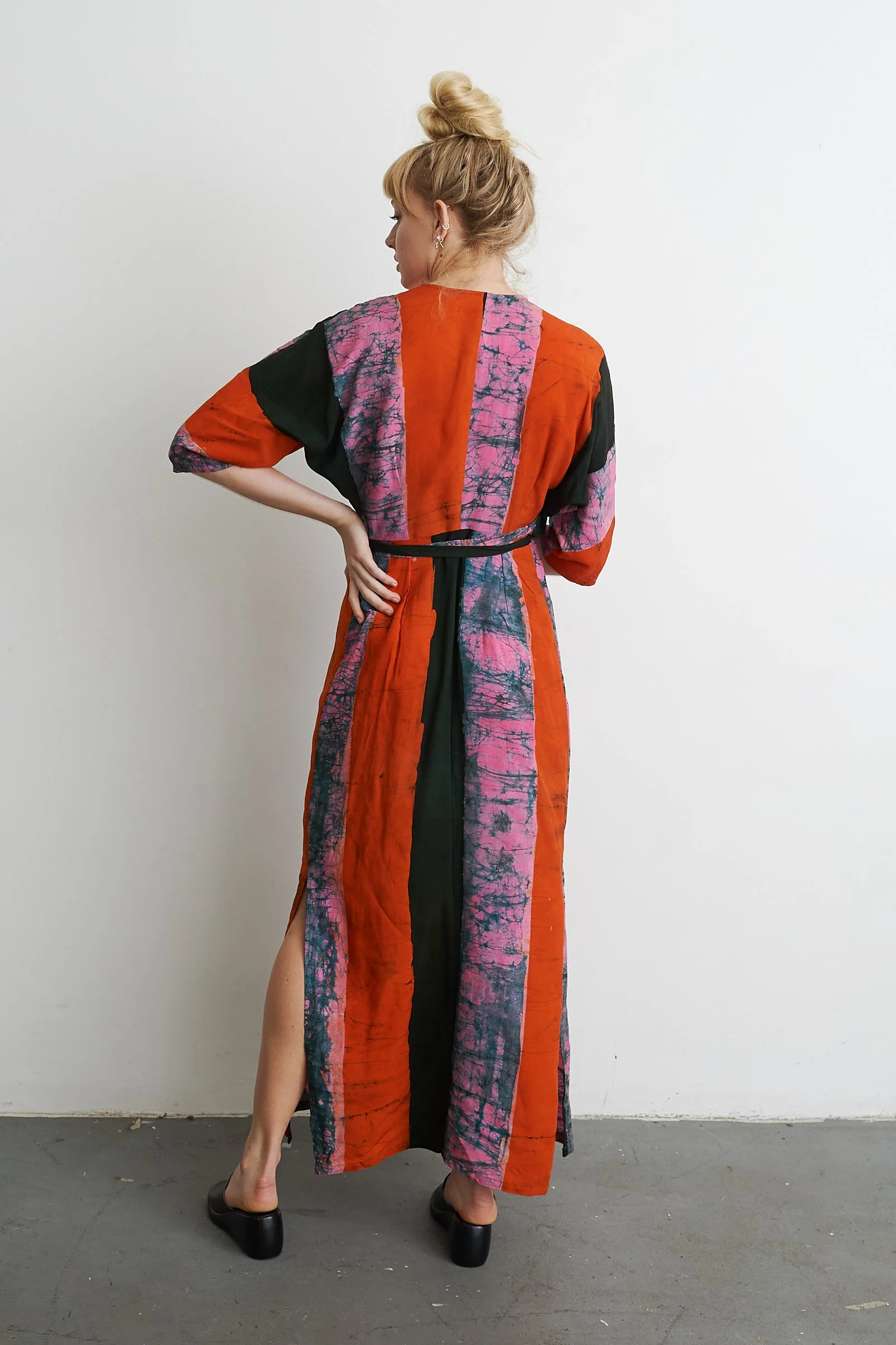 Letsa Wrap Dress in Carmine - Image 4
